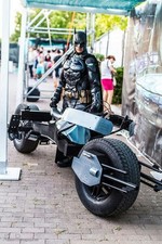COSPLAY BATMAN ARKAM DC -Ud Replica USA- BATPOD MOTO - COMPRESO STAND COMPLETO
