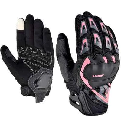 Guantes de moto verano malla transpirables guantes de moto hombres mujeres pantalla táctil Foto 1 de 4