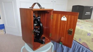 Beck Model 47 Black microscope- all original, 1 objective & 1 eyepiece with BOX - Picture 1 of 15