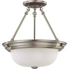 Nuvo Lighting 2 Light 13" Semi-Flush W/ Frosted White Glass - 60-3245
