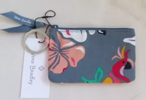 VERA BRADLEY Zip ID Case - Cards - Key Chain - Coastal Paradise Flamingo - NWT - Picture 1 of 3