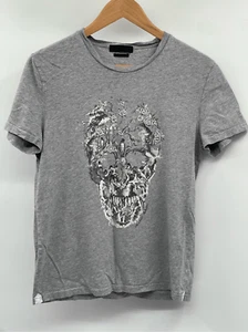 Alexander McQueen T Shirt Skull Men Small Gray Short Sleeve - Picture 1 of 12