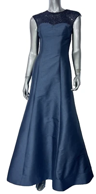 Vestido trompete Monique Lhuillier preto feminino tamanho 4 - Imagem 1 de 4