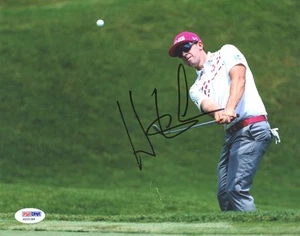 HUNTER MAHAN PGA & WORLD GOLF STAR SIGNED ACTION PHOTO PSA - Foto 1 di 1
