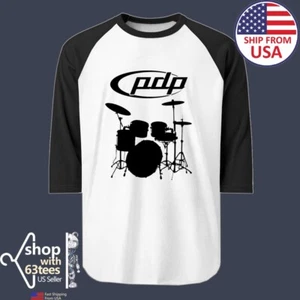 PDP Drums Men's Raglan Black Size S to 2XL - Picture 1 of 1