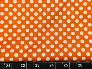 Fat Quarter 18”x21” Orange Halloween Circle Riley Blake Polka dots Cotton Fabric - Picture 1 of 1