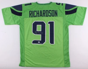 Sheldon Richardson Signed Seattle Seahawks Color Rush Green Jersey (JSA COA) - Picture 1 of 5