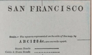 Vintage 1900 SAN FRANCISCO CALIFORNIA Map 11"x14" Old Antique Original DOG PATCH - Picture 1 of 11