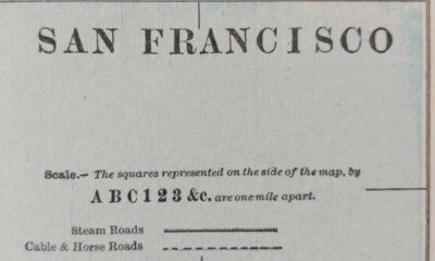 Mapa vintage 1900 SAN FRANCISCO CALIFORNIA 11"x14" antiguo original parche de perro Foto 1 de 4