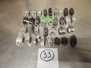 YAMAHA HONDA SUZUKI KAWASAKI VINTAGE MOTORCYCLE CLAMP HANDLE BAR MOUNT 33 TOTAL - Picture 1 of 12