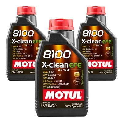 MOTUL 3 L Huile Moteur 5W30 8100 X-CLEAN EFE ACEA C2/C3 - MERCEDES FIAT OPEL BMW - Photo 1/3