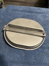 Military Style Outdoor Mess Kit Stainless Steel Camping Mess Tin Cookware Pan