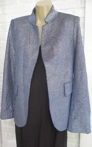 Zadig + Voltaire sehr Velours Glitzer blau Jacke Blazer Gr. 38 S/M gefüttert Sale - Bild 1 von 11