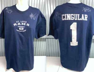 St. Louis Rams Fantasy Camp Signed Dre Bly Mitch Berger Tyoka Jackson XL T-Shirt - Picture 1 of 8