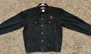 Vintage Riviera Hotel Casino Las Vegas Black Jean Denim Mens Jacket Size XL - Picture 1 of 7