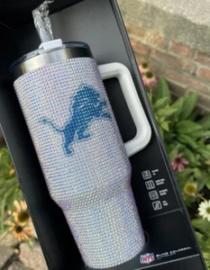 NEW Bedazzled NFL Bling Colossal Detroit Lions Tumbler - Picture 1 of 6