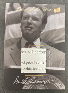 2018 *PIECES OF THE PAST* MEMENTOS EDITION RELIC CARD ARNOLD SCHWARZENEGGER PRAS
