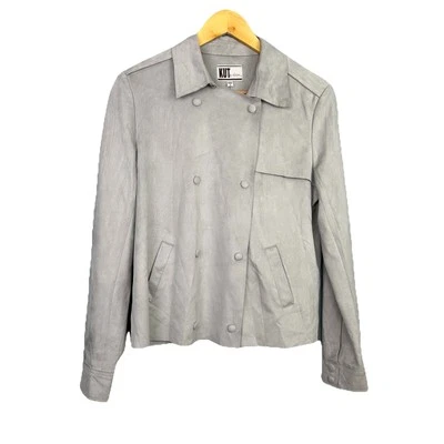 Kut from Kloth womens Slinky Faux Suede Double Breasted Lite Jacket Size S NWT - Image 1 of 4