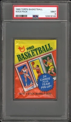 Paquete de cera de baloncesto Topps 1980 PSA 9 - Posible Larry Bird y Magic año RC Foto 1 de 2