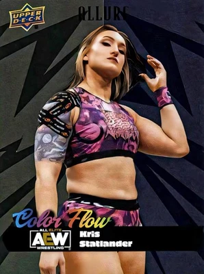 2024 Upper Deck Allure AEW Color Flow Green Blue Kris Statlander #CF-7 - Image 1 of 2