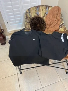 Figs Men’s Scrub Set Technical Collection Black Pants Size M/S Top Size M - Picture 1 of 11