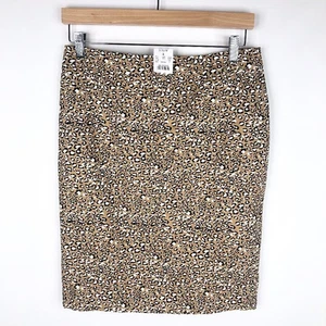 Neu mit Etikett J. Crew Factory Bleistiftrock Leopardenmuster - Bild 1 von 9