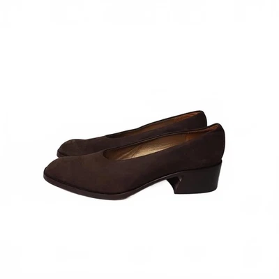 Zapatos sin cordones Via Spiga de gamuza marrón para mujer talla 7,5 Foto 1 de 4