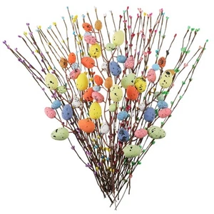 52 Pcs Artificial Easter Spray Vine Eggs Berries Spring Floral Stems Decorati... - Picture 1 of 7