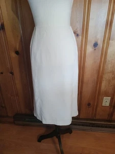 Vintage Talbots Rock weiß Damen zierlich Größe 16 W klassisch gefüttert Midi bescheiden  - Bild 1 von 8