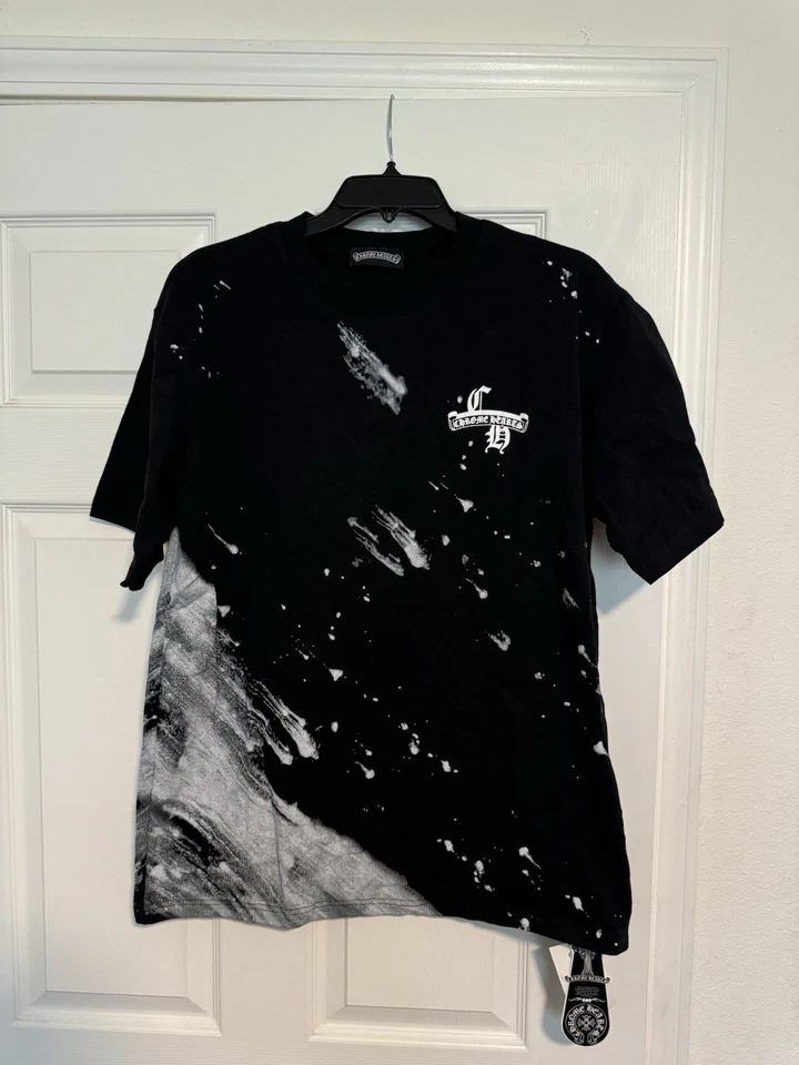 Camisa preta design branco Chrome Hearts tamanho G. - Imagem 1 de 2