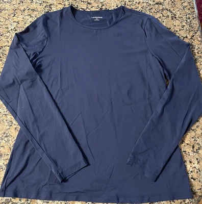 Camisa Lands' End Rash Guard Unisex Manga Larga Azul Marino Juvenil Mediana 10-12 Foto 1 de 4