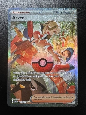 Pokemon TCG - Arven - Paldean Fates 235/091 Illustration Rare Full Art Trainer - Image 1 of 2