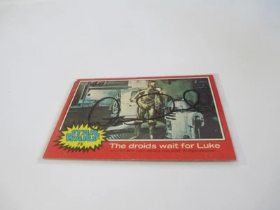 Tarjeta autografiada "Droides" 1977 20th Century Fox Anthony Daniels CPO3 Star Wars Foto 1 de 2