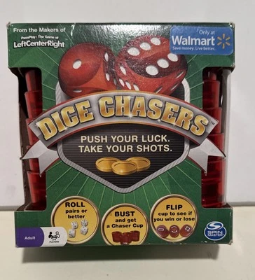 Dice Chasers Push Luck Take Shots Roll Bust Flip Red Spin Master new game adult - Image 1 of 2