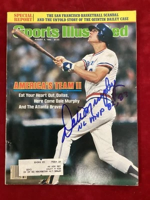 Dale Murphy Signed Sports Illustrated 8/9/82 RC Brave MVP Baseball Autograph JSA - Image 1 of 4