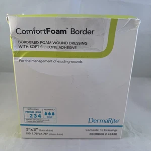 ComfortFoam Silicone Dressing without Border 3" x 3" BX of 10 - Picture 1 of 4