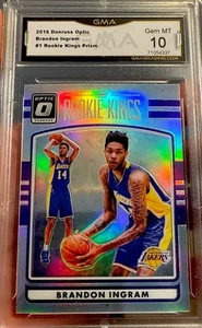 Brandon Ingram Rookie 2016 Donruss Optic Holo Silver Prizm Kings gemma come nuovo 10 - Foto 1 di 2