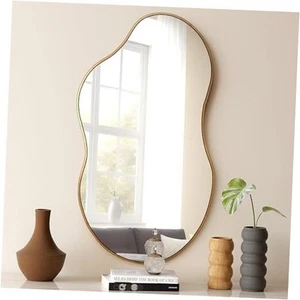 Irregular Wall Mirror Decorative, Asymmetrical Mirror for Wall Decor, Wavy - Picture 1 of 7