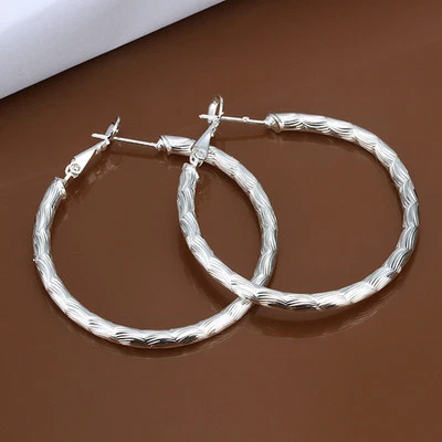 925 Sterling Silver Hoop Pierced Earrings L3 - Image 1 of 4