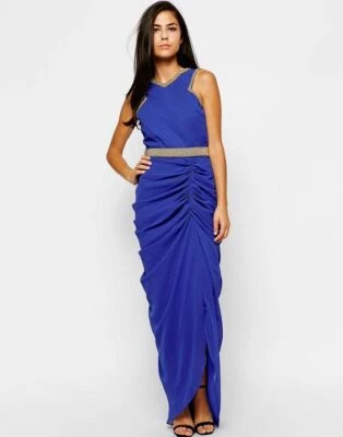 Virgos Lounge Tamera Adornado Fiesta Boda Vestido Largo UK8 EUR36 US4 - Imagen 1 de 4