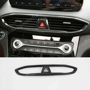 Carbon fiber central console air outlet vent trim For Hyundai Santa Fe 2019-2021 - Foto 1 di 5