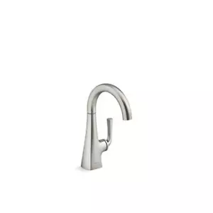KOHLER Rubinetto Bevande Girevole 360° Beccuccio Singolo Manico Vibrante Acciaio Inox - Foto 1 di 1