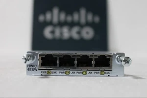 Cisco HWIC-4ESW 4 Port 10/100 Ethernet Switch Interface Card Genuine w/ HOLOGRAM - Picture 1 of 3