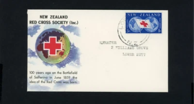 NEW ZEALAND 1959 Red Cross Society First Day Cover FDC - Image 1 of 2