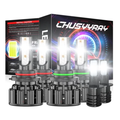 For Chevrolet Tahoe 1995-1999 6x Combo LED Hi/Lo Beam Headlight Fog Light Bulbs - Image 1 of 4