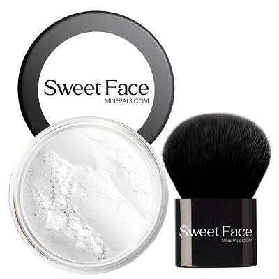 SHINE REDUCTION POWDER with KABUKI BRUSH Oil Control Corrector Mineral Makeup - Image 1 of 4