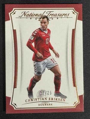 Panini 2018 National Treasures Soccer Denmark Christian Eriksen /25 - Image 1 of 2