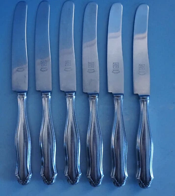 HK20-080: WMF 1700 Art Deco 6 seltene Obstmesser versilbert Karl Mayer  - Bild 1 von 3