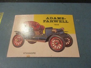 1954 Topps World On Wheels #105 - 1906 Adams Farwell