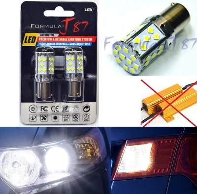 Luz LED Canbus sin errores 1156 blanca 6000K dos bombillas señal de giro frontal actualización Foto 1 de 4